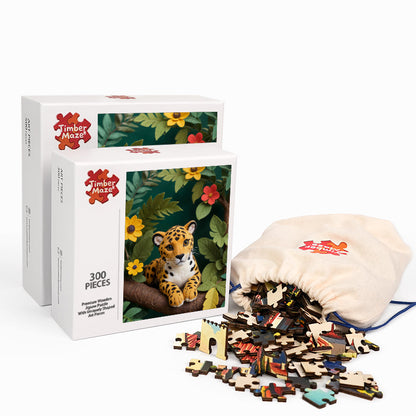 Leopard Branch - Wooden Jigsaw Puzzle