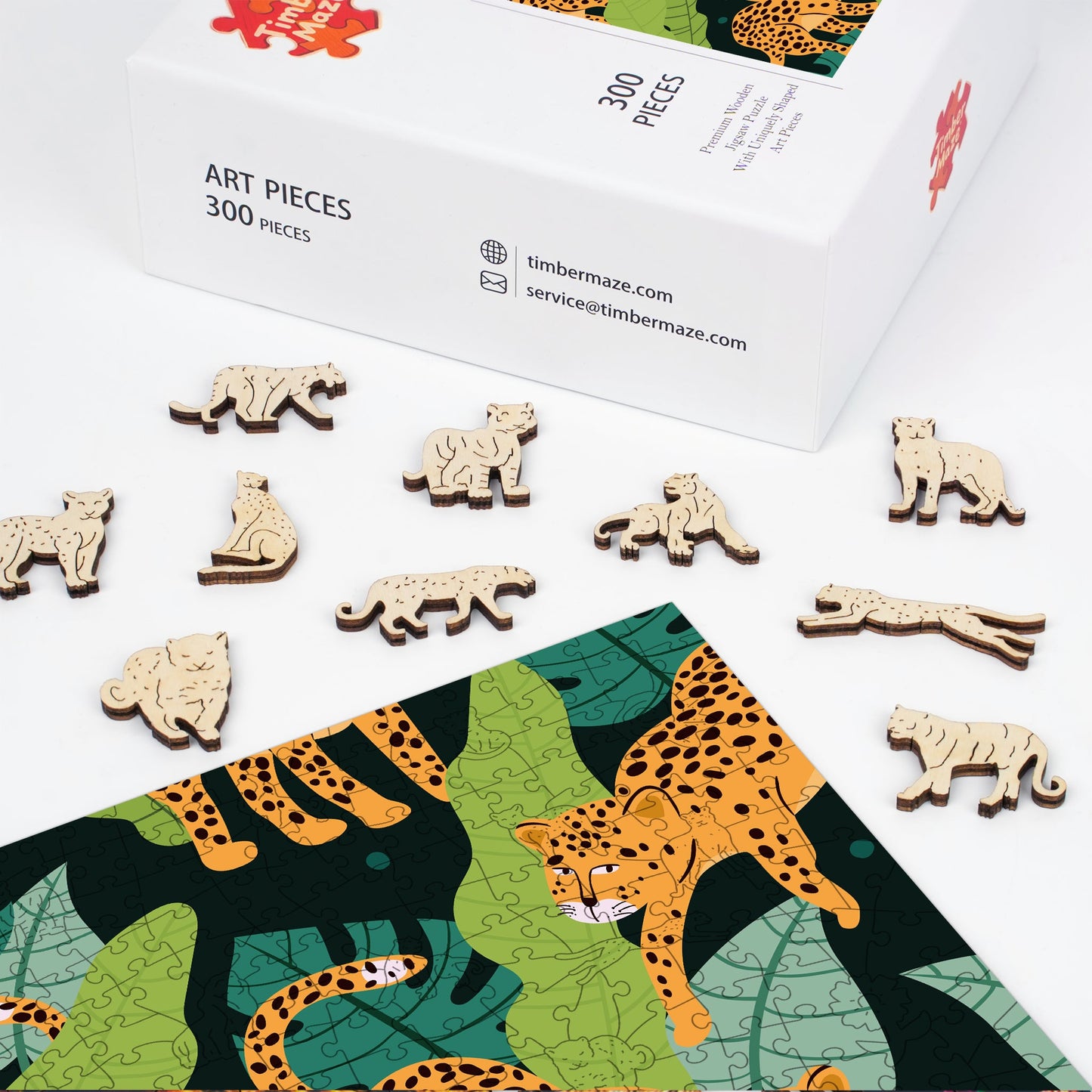 Leopard Jungle - Wooden Jigsaw Puzzle