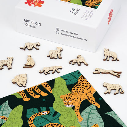 Leopard Jungle - Wooden Jigsaw Puzzle