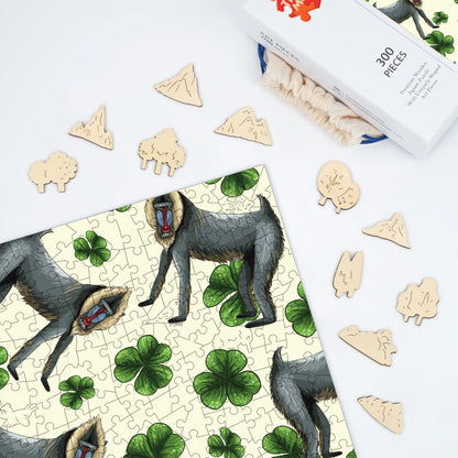 Mandrill Clover - Wooden Jigsaw Puzzle