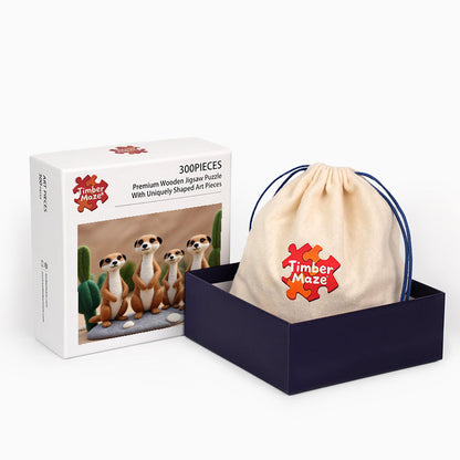 Meerkat Desert - Wooden Jigsaw Puzzle