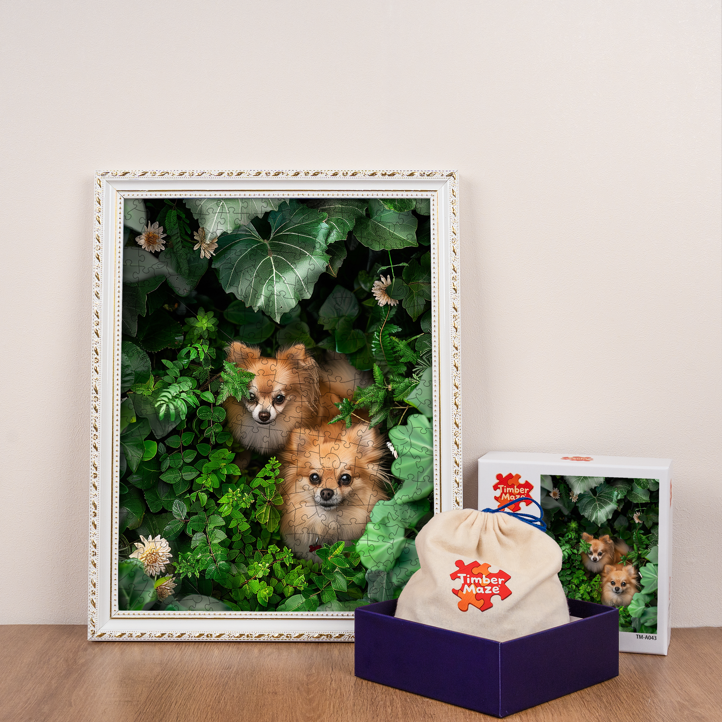 Pomeranian Duo - Wooden Jigsaw Puzzle