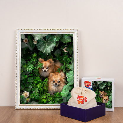 Pomeranian Duo - Wooden Jigsaw Puzzle