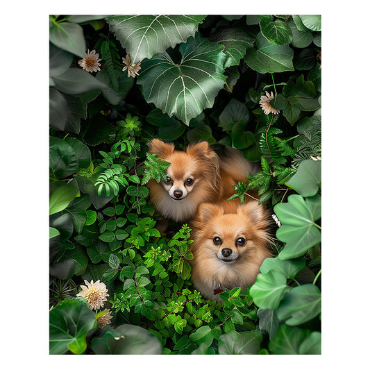 Pomeranian Duo - Wooden Jigsaw Puzzle