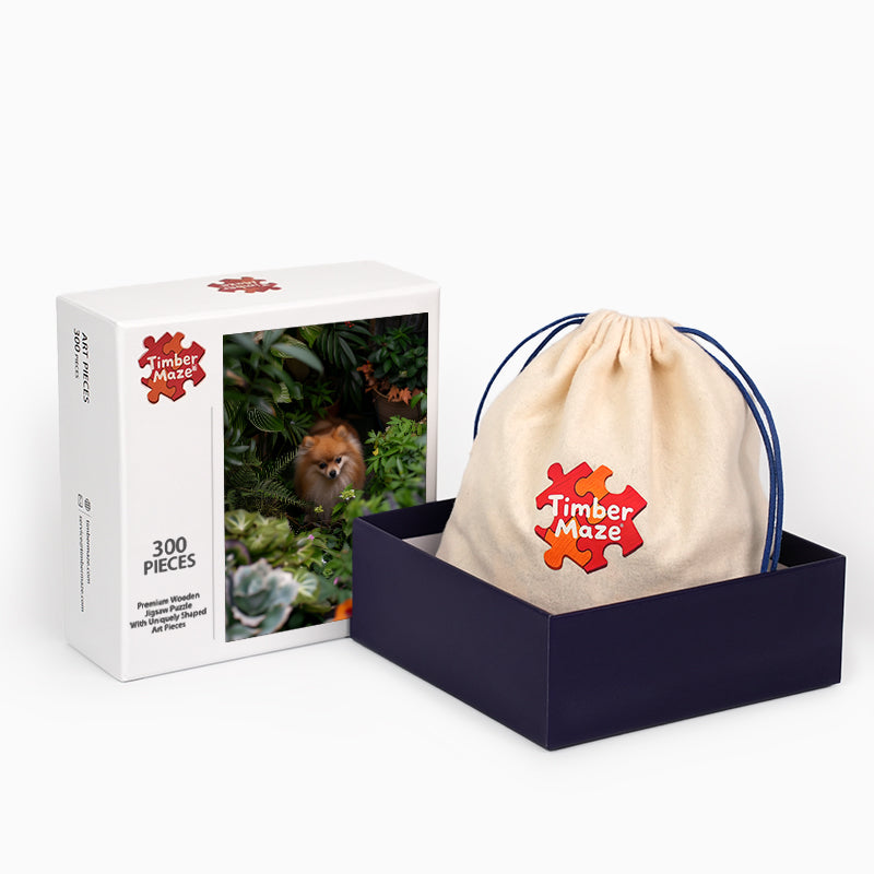 Pomeranian Garden - Wooden Jigsaw Puzzle