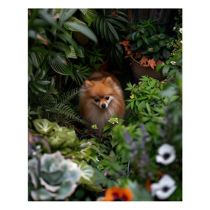 Pomeranian Garden - Wooden Jigsaw Puzzle