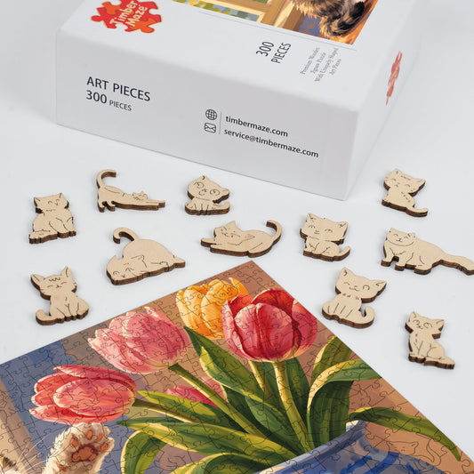 Curious Kitten - Wooden Jigsaw Puzzle