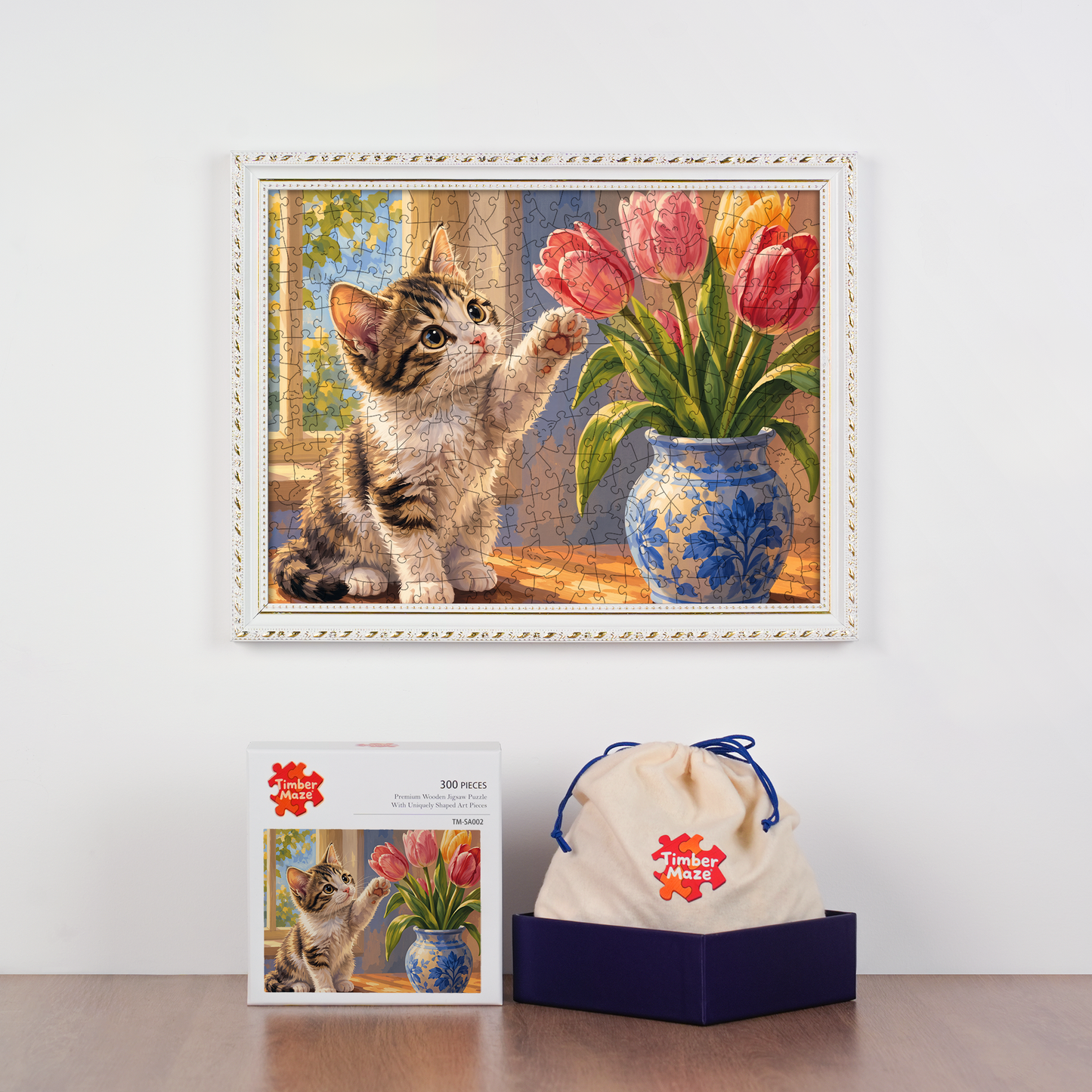 Curious Kitten - Wooden Jigsaw Puzzle