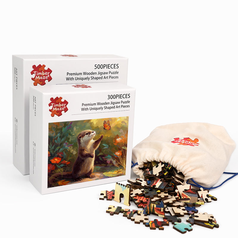 Curious Otter - Wooden Jigsaw Puzzle
