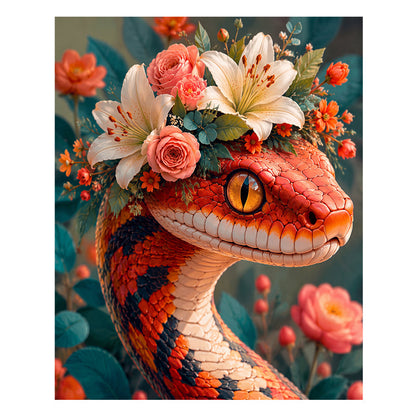 Floral Serpent - Wooden Jigsaw Puzzle
