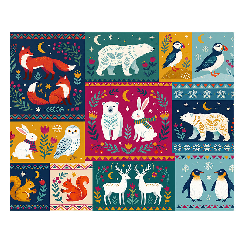 Folk Arctic Friends - Wooden Jigsaw Puzzle