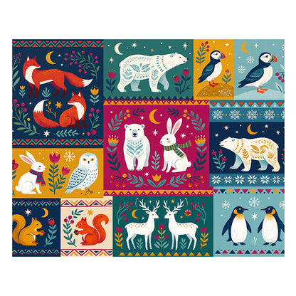 Folk Arctic Friends - Wooden Jigsaw Puzzle