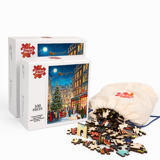 Christmas Town - Wooden Jigsaw Puzzle