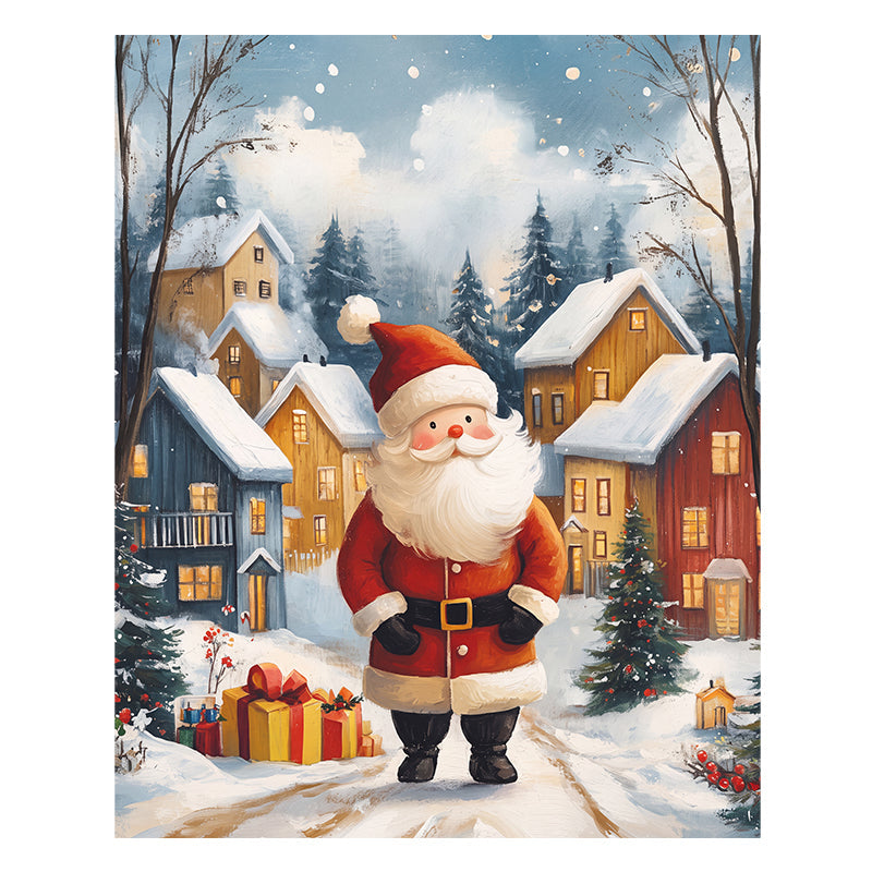 Jolly Santa in a Winter Wonderland - Wooden Jigsaw Puzzle