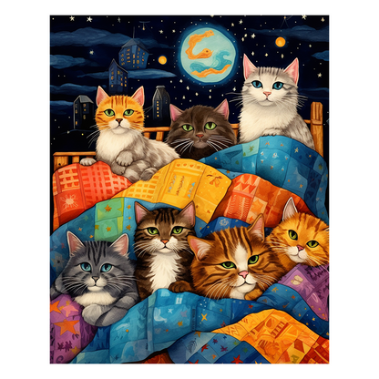 Cats in Space - Wooden Jigsaw Puzzle