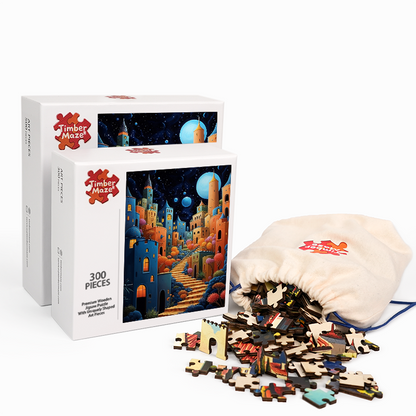 Lunar Village - Wooden Jigsaw Puzzle