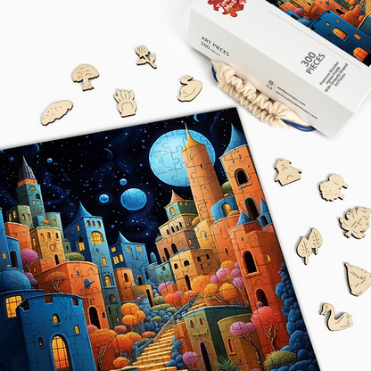 Lunar Village - Wooden Jigsaw Puzzle