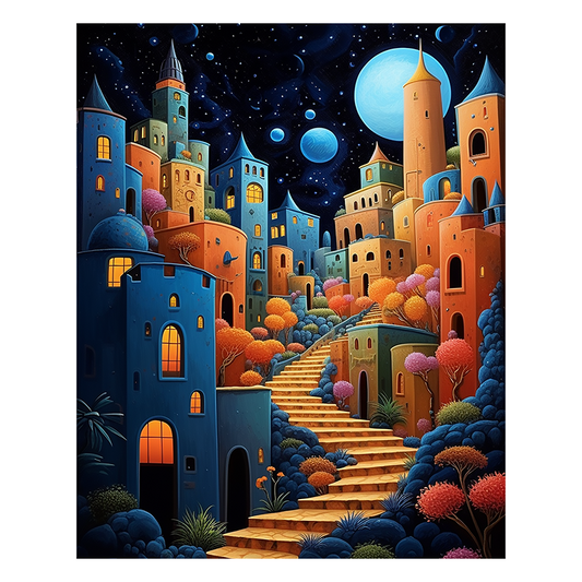 Lunar Village - Wooden Jigsaw Puzzle