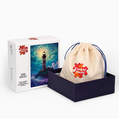 Stormy Lighthouse - Wooden Jigsaw Puzzle