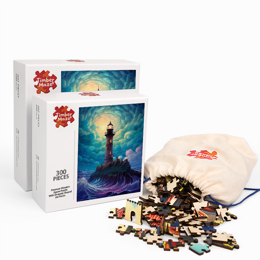 Stormy Lighthouse - Wooden Jigsaw Puzzle