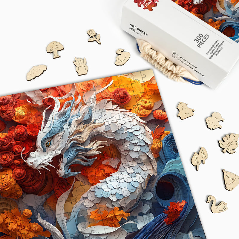 Paper Dragon - Wooden Jigsaw Puzzle