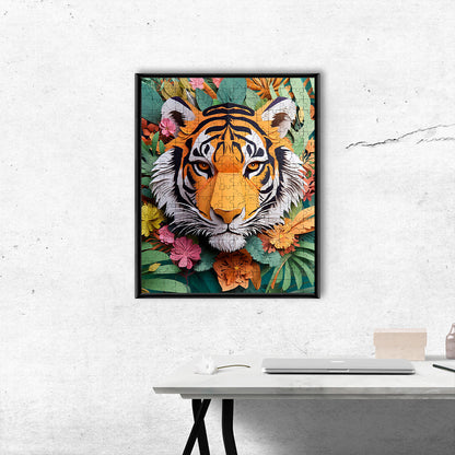 Tiger's Bloom - Wooden Jigsaw Puzzle