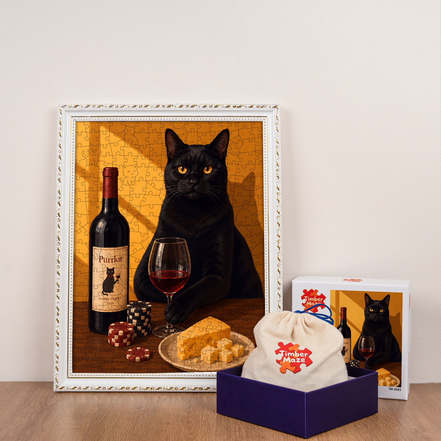 Midnight Sommelier - Wooden Jigsaw Puzzle