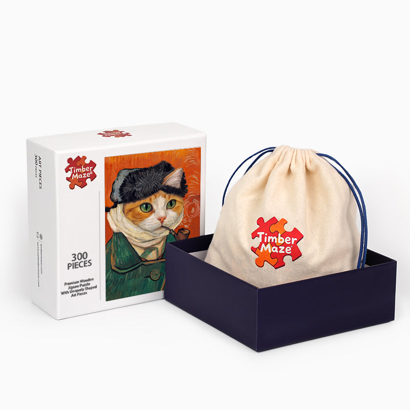Self-Portrait of Cat - Wooden Jigsaw Puzzle