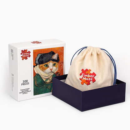 Self-Portrait of Cat - Wooden Jigsaw Puzzle