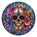 Floral Calavera - Wooden Jigsaw Puzzle