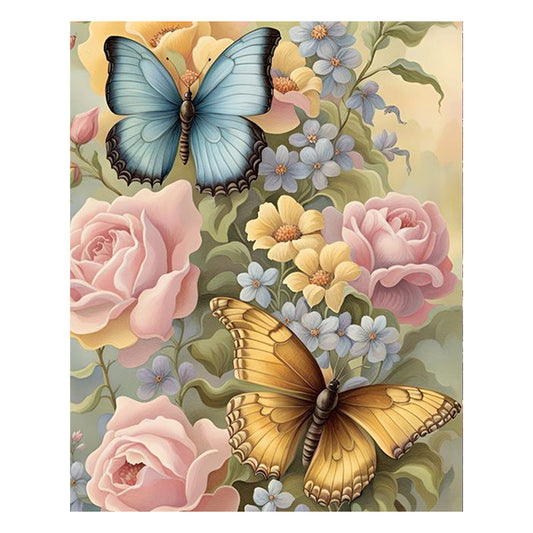 Flowers Butterflies - Wooden Jigsaw Puzzle