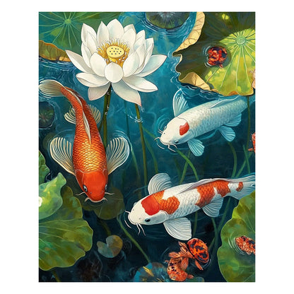 Koi in the Pond - Wooden Jigsaw Puzzle