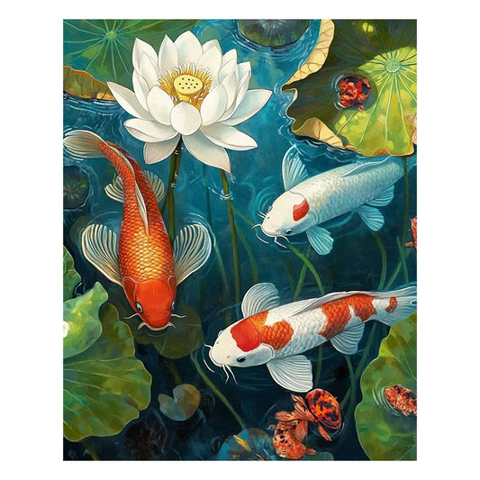 Koi in the Pond - Wooden Jigsaw Puzzle