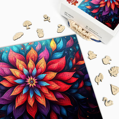 Mystic Bloom - Wooden Jigsaw Puzzle
