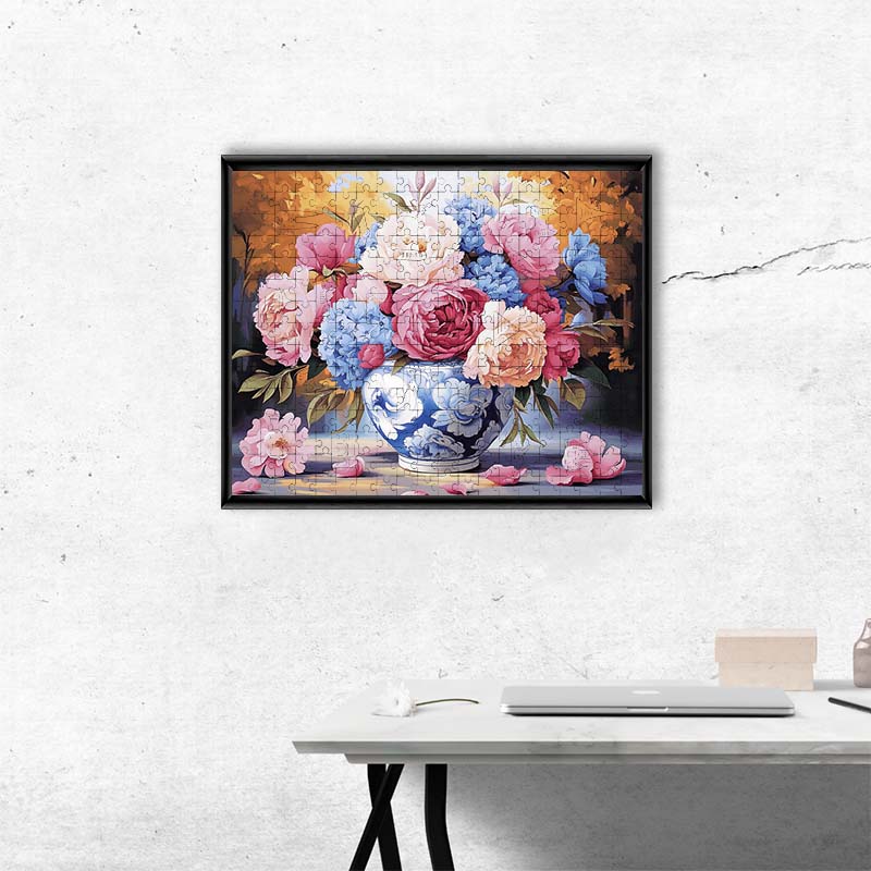 Peony Vase - Wooden Jigsaw Puzzle