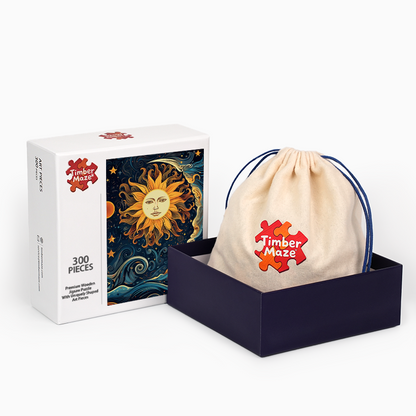 The Sun and Moon Dance Together - Wooden Jigsaw Puzzle