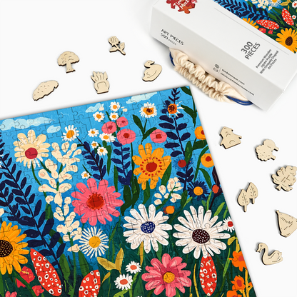 Wild Flowers - Wooden Jigsaw Puzzle