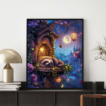 Moonlit Slumber - Wooden Jigsaw Puzzle