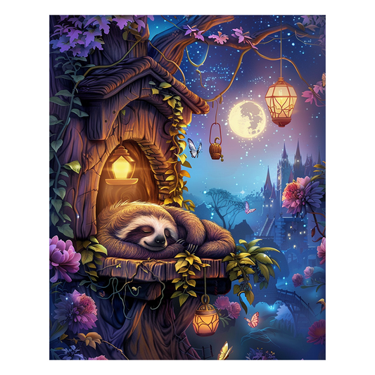 Moonlit Slumber - Wooden Jigsaw Puzzle