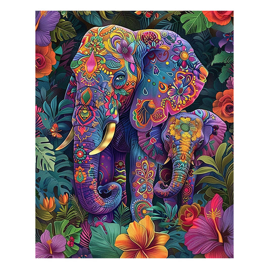Elephant Tapestry - Wooden Jigsaw Puzzle