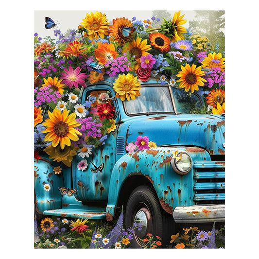 Flower Truck - Wooden Jigsaw Puzzle