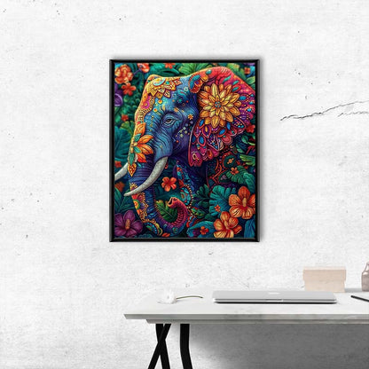 Vivid Elephant - Wooden Jigsaw Puzzle