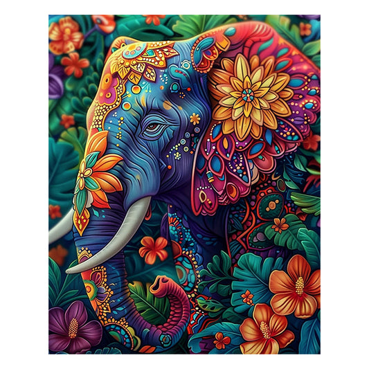 Vivid Elephant - Wooden Jigsaw Puzzle
