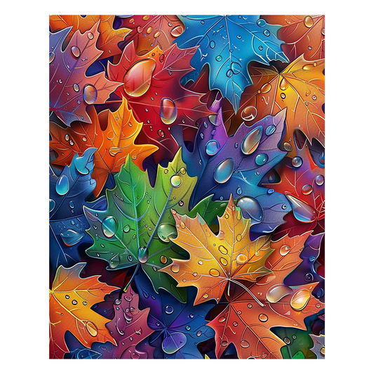 Autumn Leaf Spectrum - Wooden Jigsaw Puzzle
