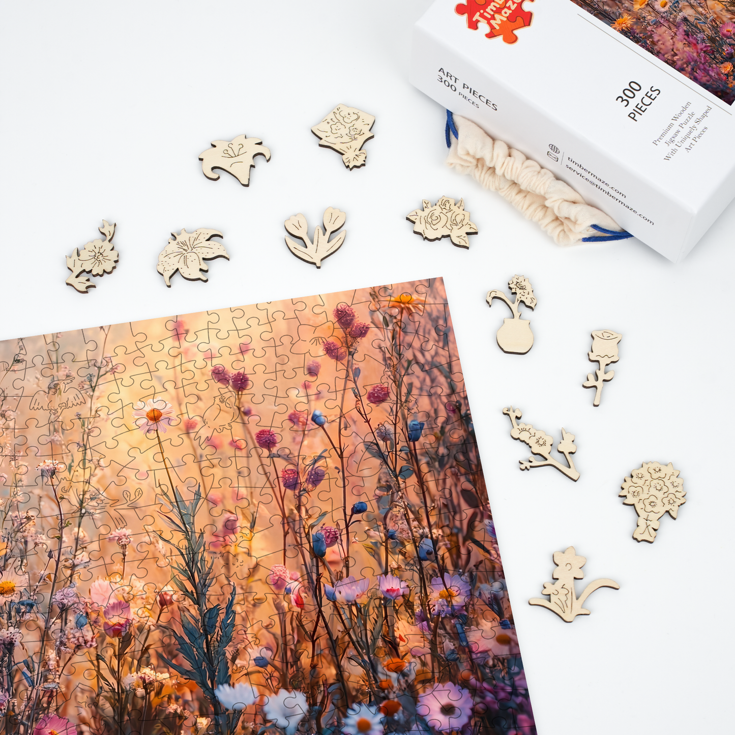 Wildflower Haze - Wooden Jigsaw Puzzle