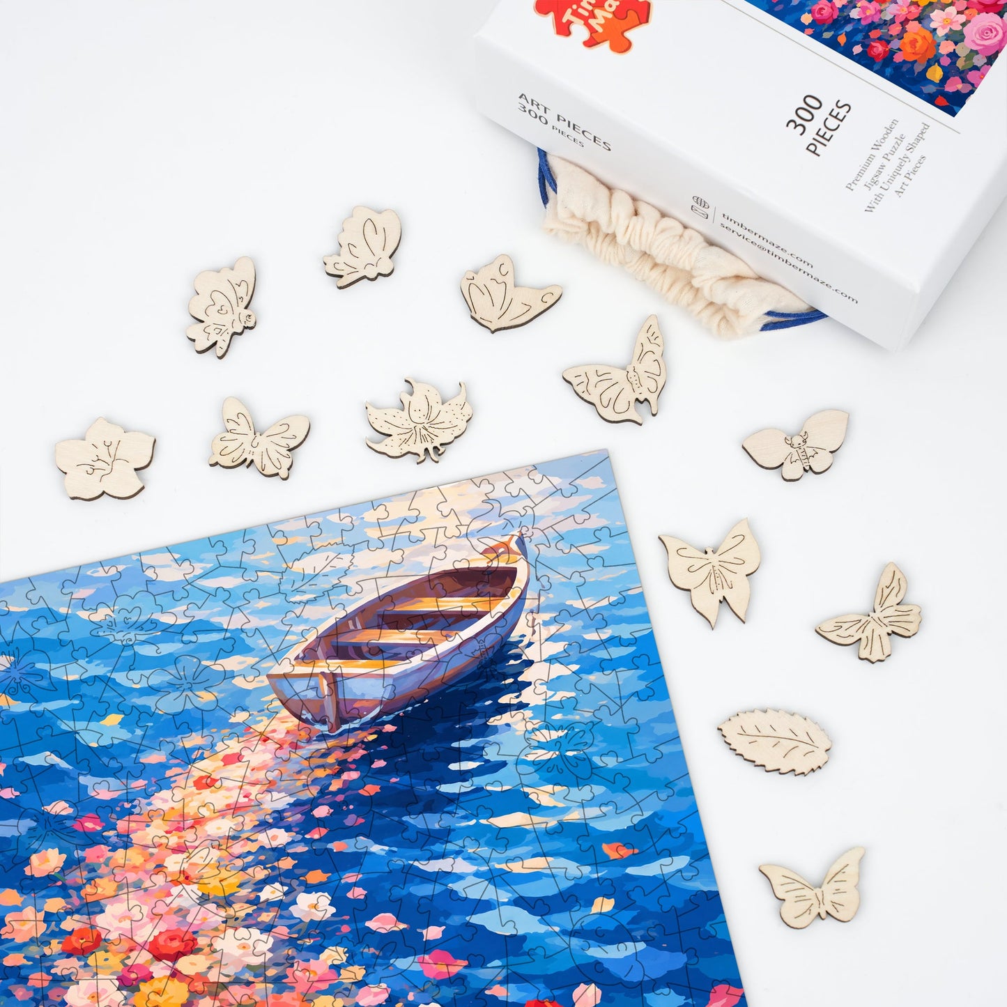 Flower Field Voyage - Wooden Jigsaw Puzzle
