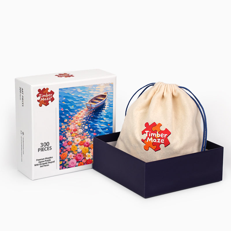 Flower Field Voyage - Wooden Jigsaw Puzzle