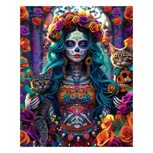 Catrina with Cats - Wooden Jigsaw Puzzle