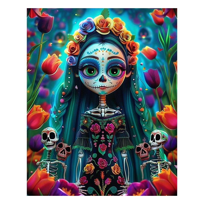 Day of the Dead Girl - Wooden Jigsaw Puzzle