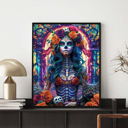 Skeleton Queen with Cats - Wooden Jigsaw Puzzle